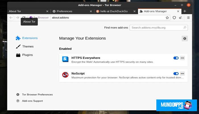 Tor ofrece el uso de HTTPS